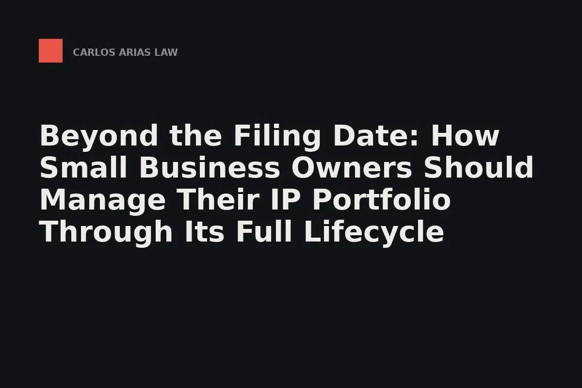 A calendar and IP registration certificates on a desk