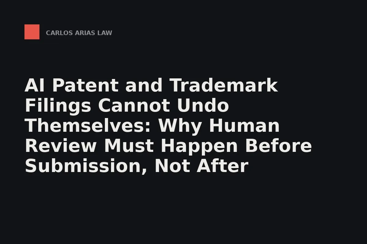 An attorney reviewing an AI-drafted patent application before submission