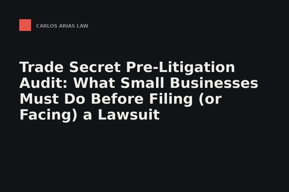 A small business owner assembling documentation of confidential processes before litigation