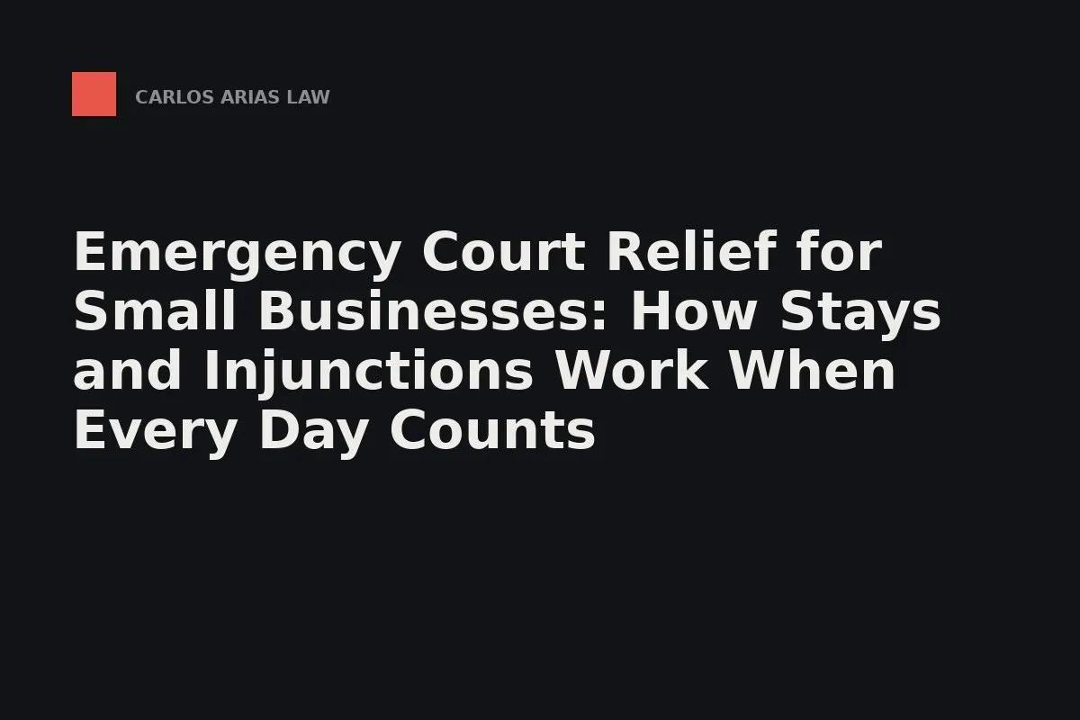Business owner reviewing a court order against a filing deadline