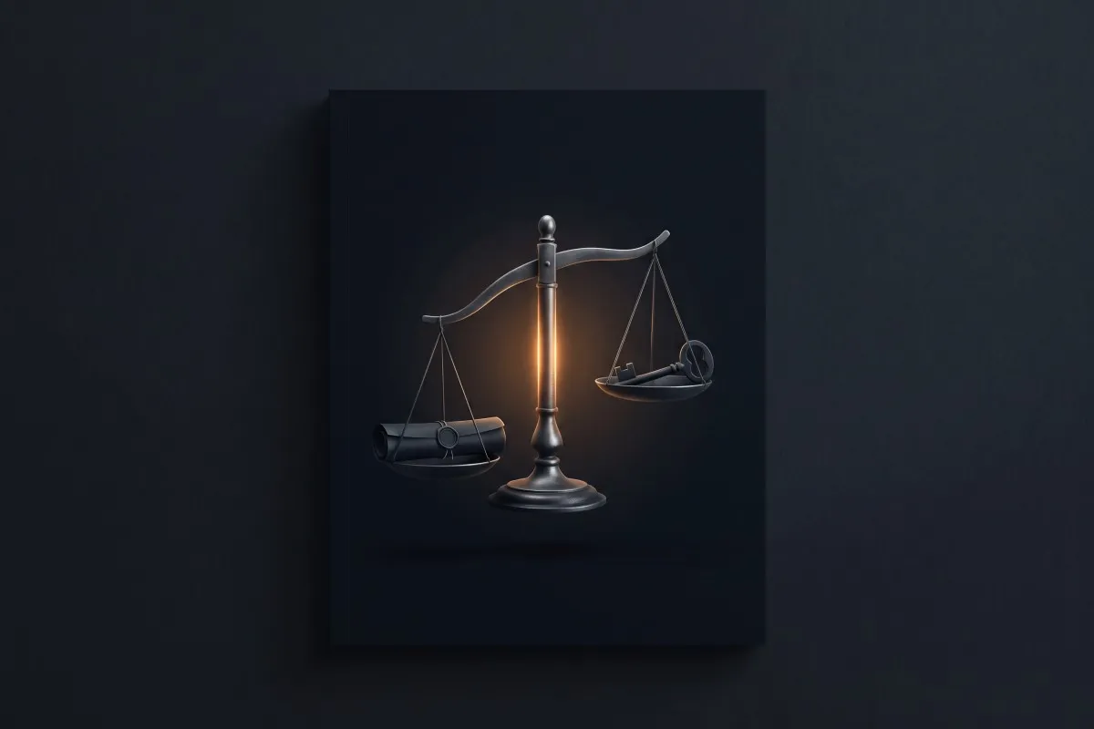 A small business owner reviewing a case decision with their attorney