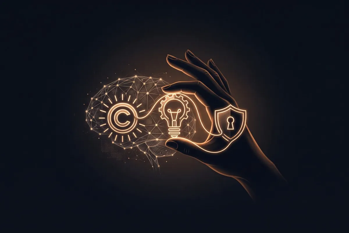 Small business owner reviewing ownership rights in AI-generated work