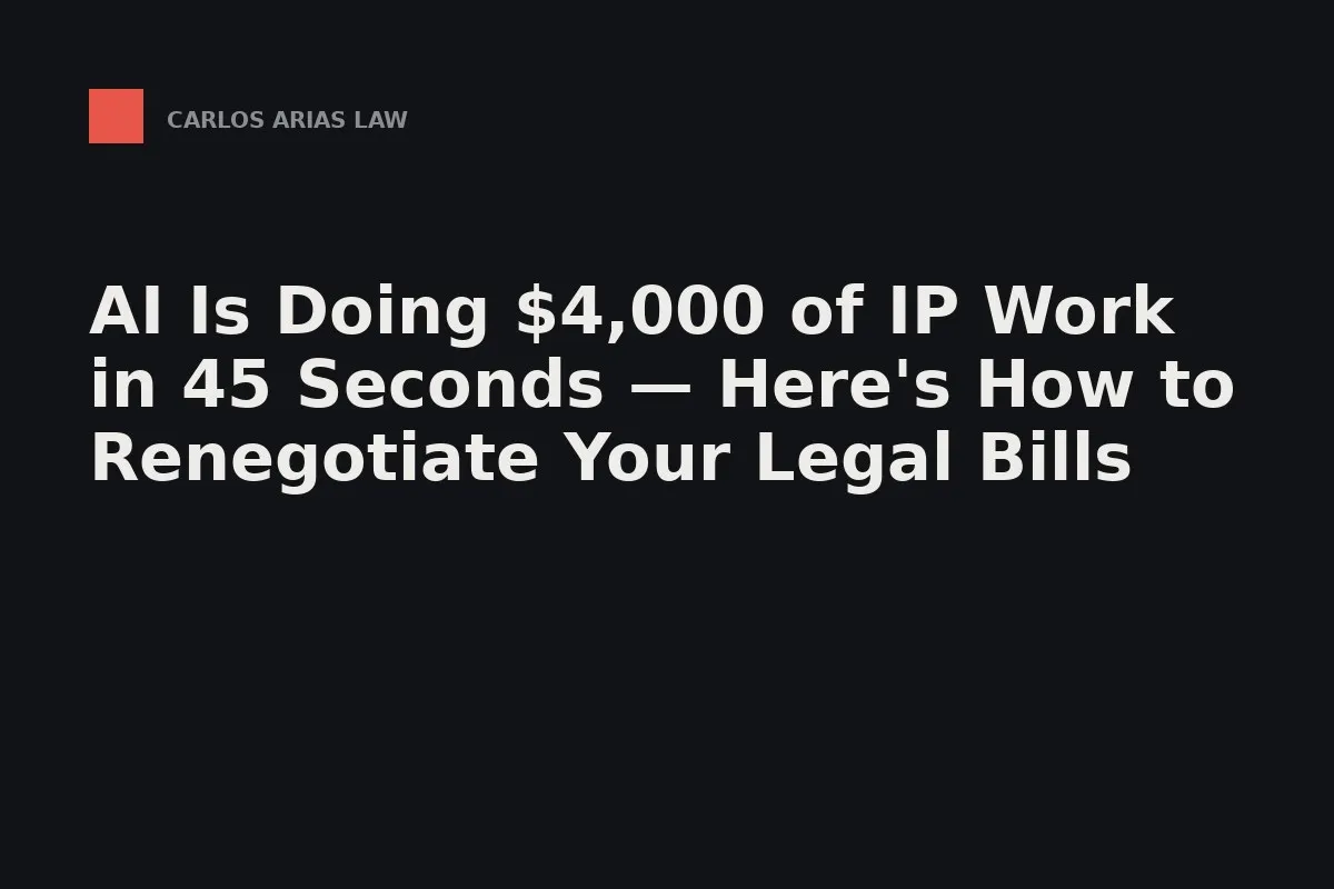 An invoice beside a stopwatch on an attorney's desk